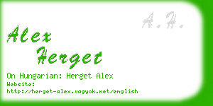 alex herget business card